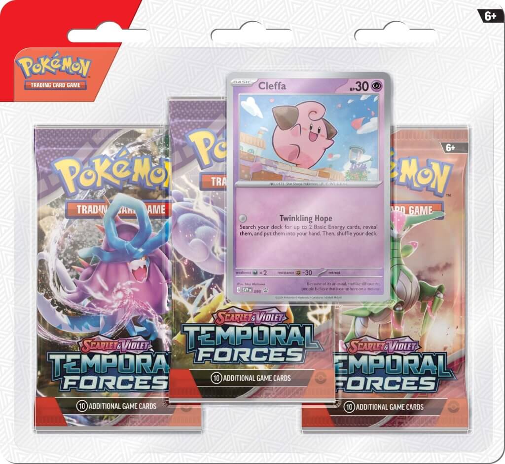 Pokémon TCG: Scarlet & Violet 5 Temporal Forces Three Booster Blister Pack