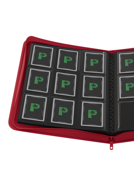 Stealth 9 Pocket Zip Binder - Red