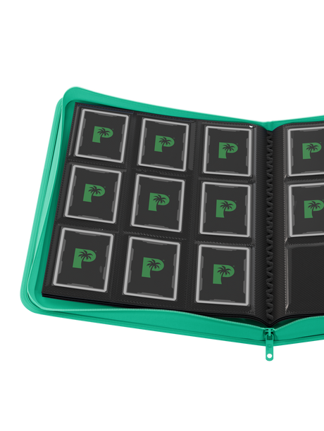 Stealth 9 Pocket Zip Binder - Turquoise
