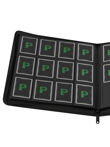 Stealth 12 Pocket Zip Binder - Black