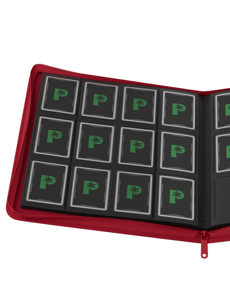 Stealth 12 Pocket Zip Binder - Red