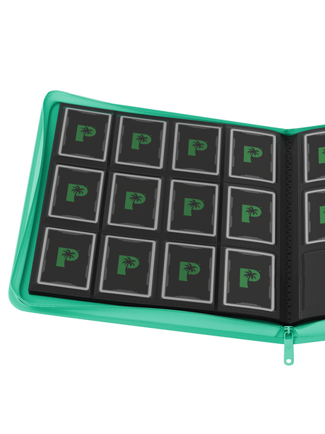 Stealth 12 Pocket Zip Binder - Turquoise