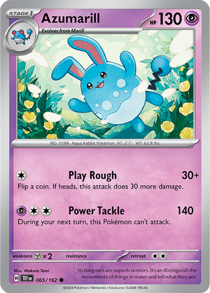 Azumarill (065/162) - Scarlet & Violet: Temporal Forces (Reverse Holo)