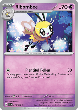 Ribombee (076/162) - Scarlet & Violet: Temporal Forces (Reverse Holo)