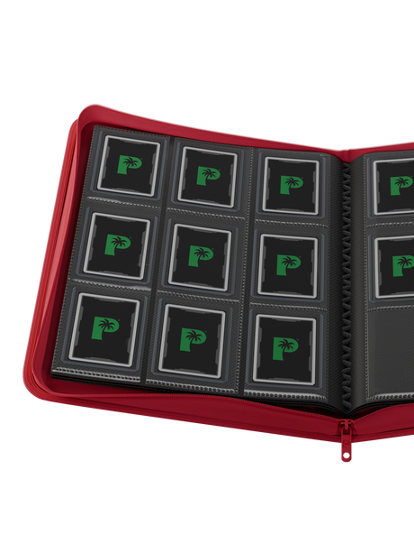 Collector's Series Top Loader Zip Binder - 9 Pocket -Red