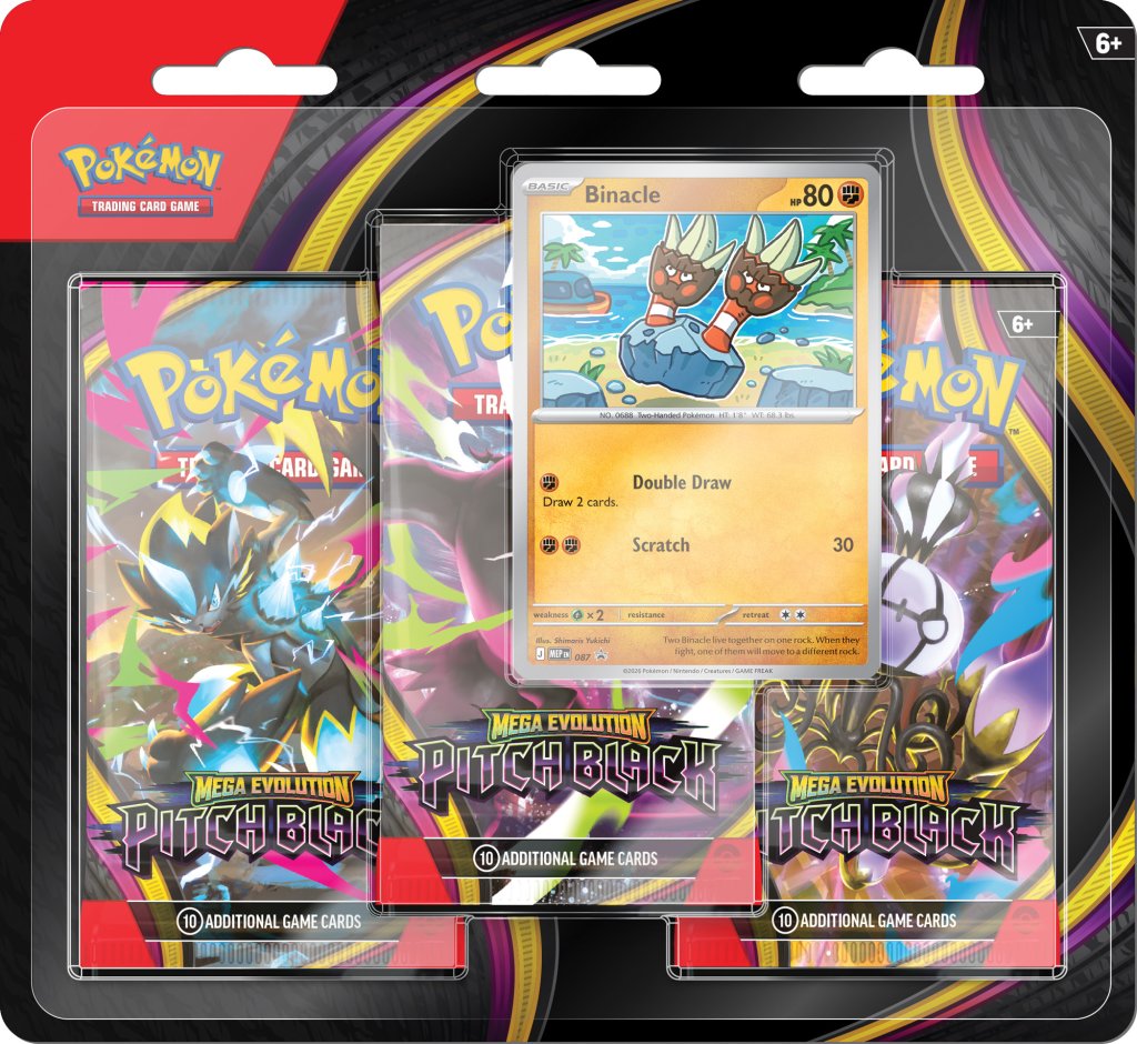 Pokemon TCG: Mega Evolution—Pitch Black Three-Booster Blister