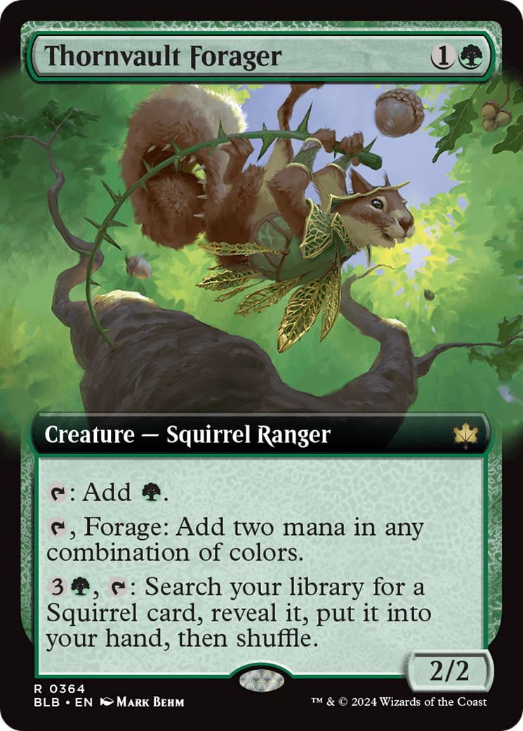 Thornvault Forager (Extended Art) [Bloomburrow]