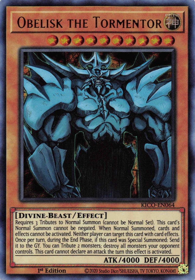 Obelisk the Tormentor (Ultra Pharaoh's Rare) [KICO-EN064] Ultra Pharaoh's Rare