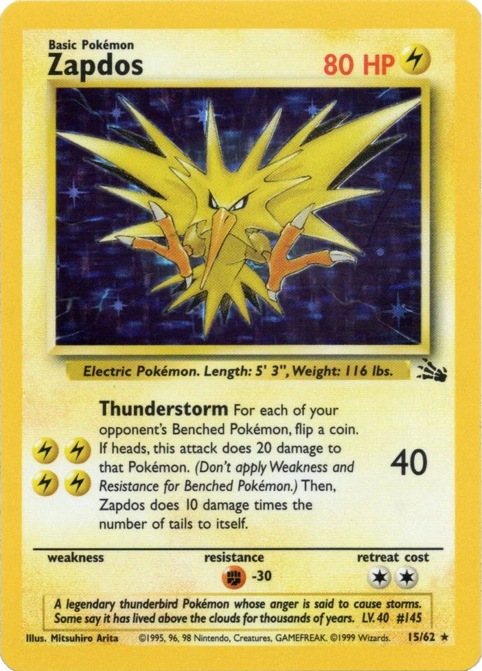 Zapdos (15/62) - Fossil Unlimited (Holo)
