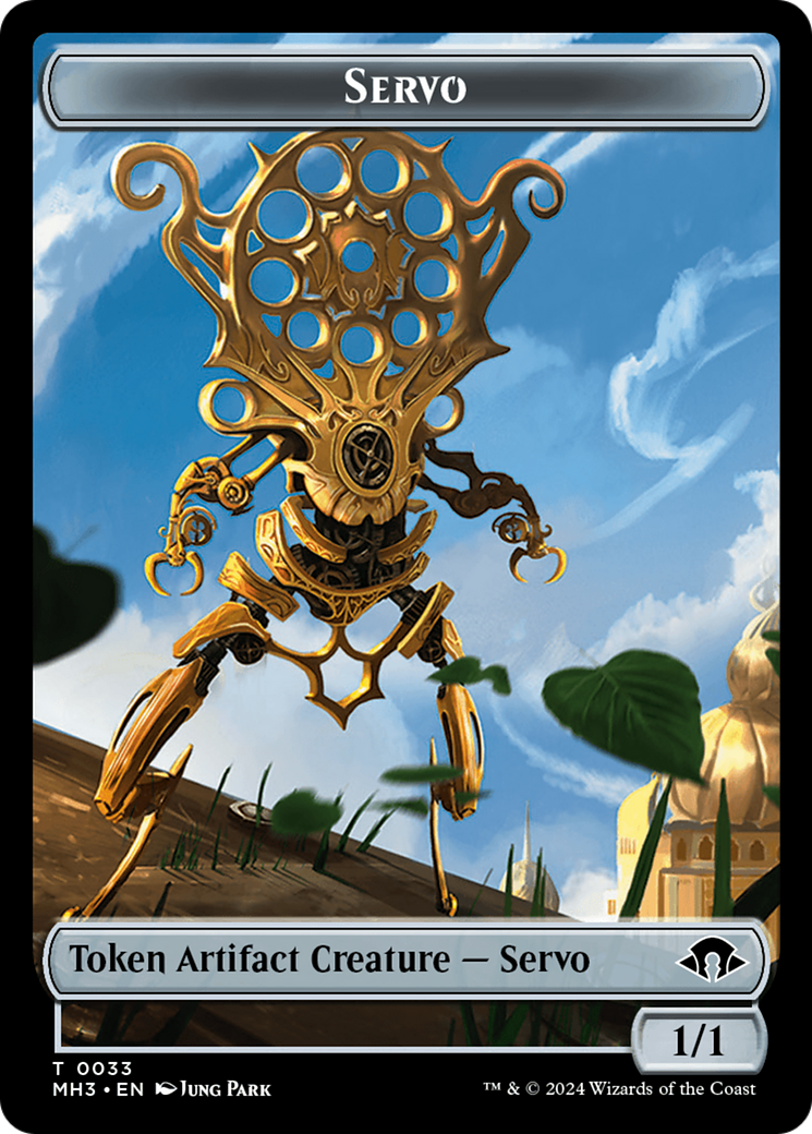 Servo // Phyrexian Wurm (0018) Double-Sided Token [Modern Horizons 3 Tokens]