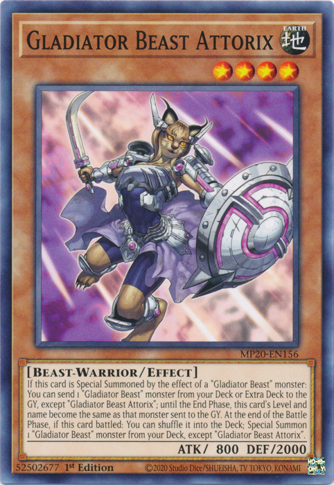 Gladiator Beast Attorix [MP20-EN156] Common