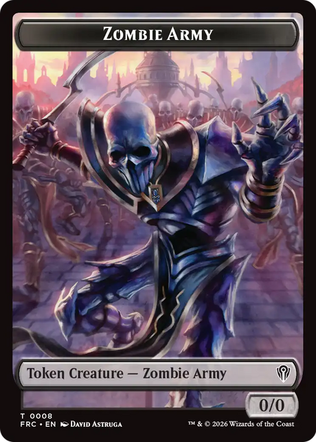 Rogue // Zombie Army Double-Sided Token [Reality Fracture Commander Tokens]
