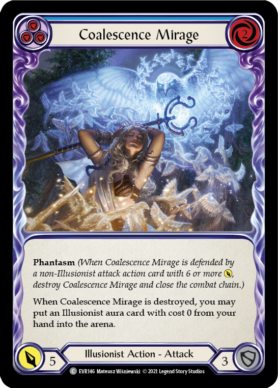 Coalescence Mirage (Blue) [EVR146] (Everfest)  1st Edition Rainbow Foil