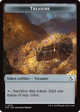 Dragon // Treasure Double-Sided Token [Reality Fracture Tokens]