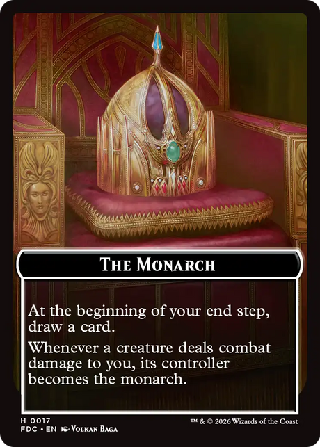 Treasure // The Monarch Double-Sided Token [Foundations Commander Tokens]