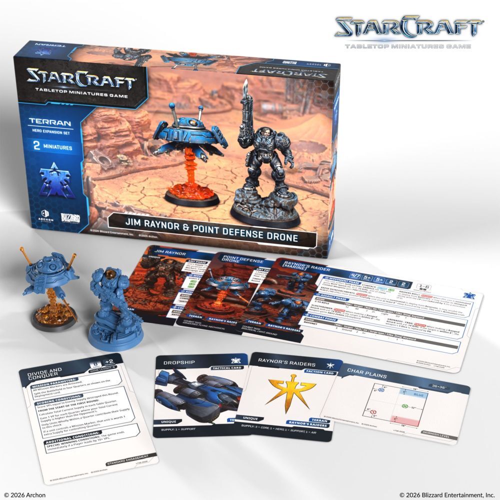 Starcraft Miniatures Game: Terran - Jim Raynor (Raynor's Raiders) - Hero Expansion Set