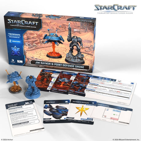 Starcraft Miniatures Game: Terran - Jim Raynor (Raynor's Raiders) - Hero Expansion Set
