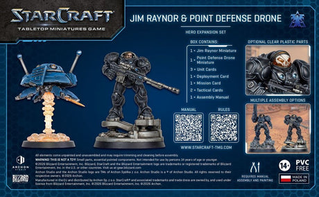 Starcraft Miniatures Game: Terran - Jim Raynor (Raynor's Raiders) - Hero Expansion Set