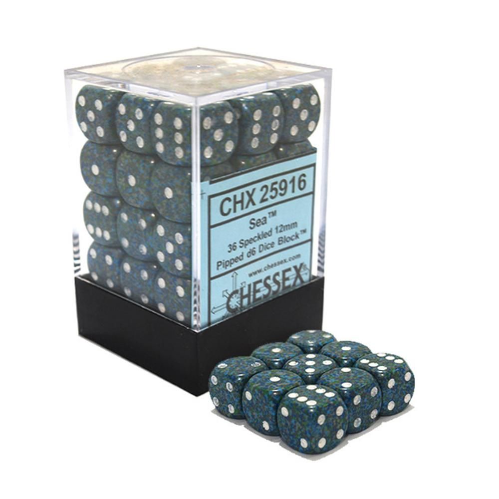 Chessex Speckled 12mm d6 Sea Block (36)