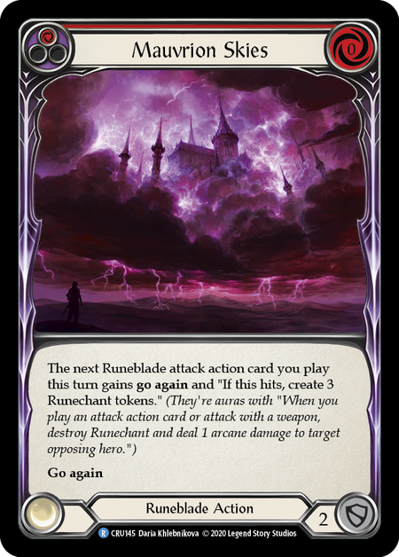 Mauvrion Skies - Red - Crucible of War Unlimited (Rainbow Foil)