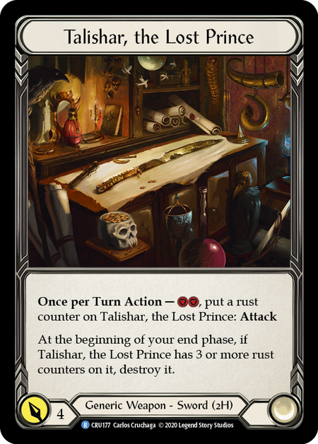 Talishar, the Lost Prince - Rare - Crucible of War Unlimited