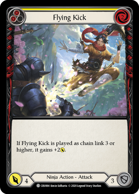Flying Kick - Yellow - Crucible of War Unlimited (Rainbow Foil)