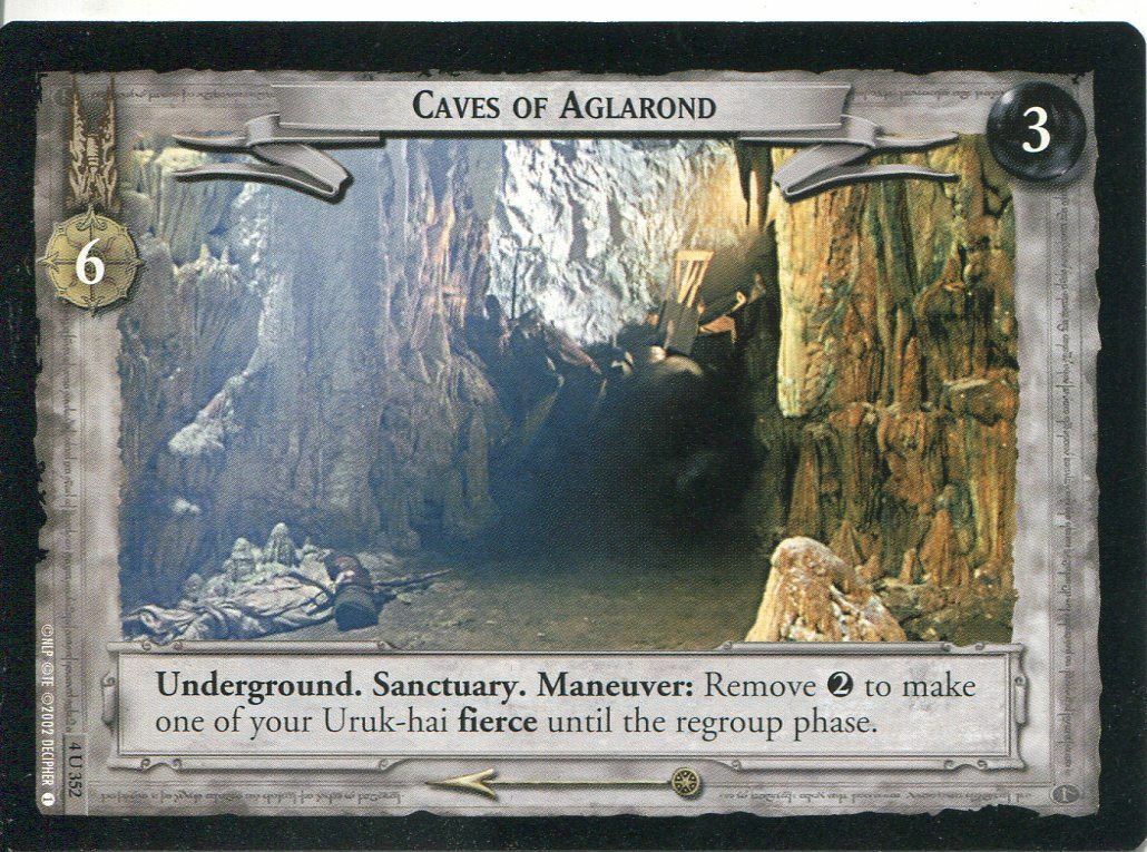 Caves of Aglarond - LOTR CCG - 4U352 (Lightly Played)