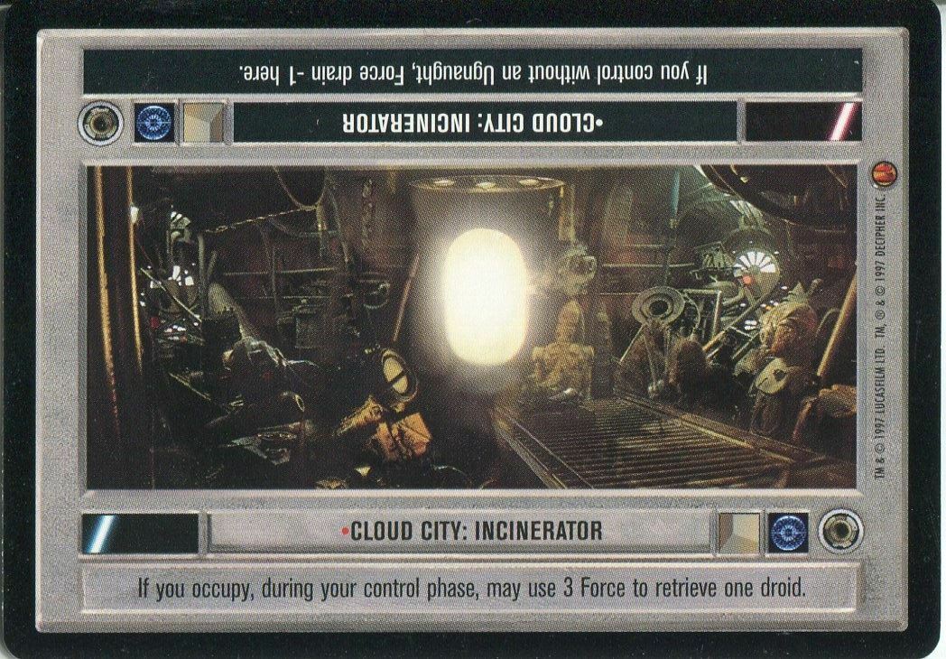 Cloud City: Incinerator - SWCCG - Cloud City (Lightly Played)