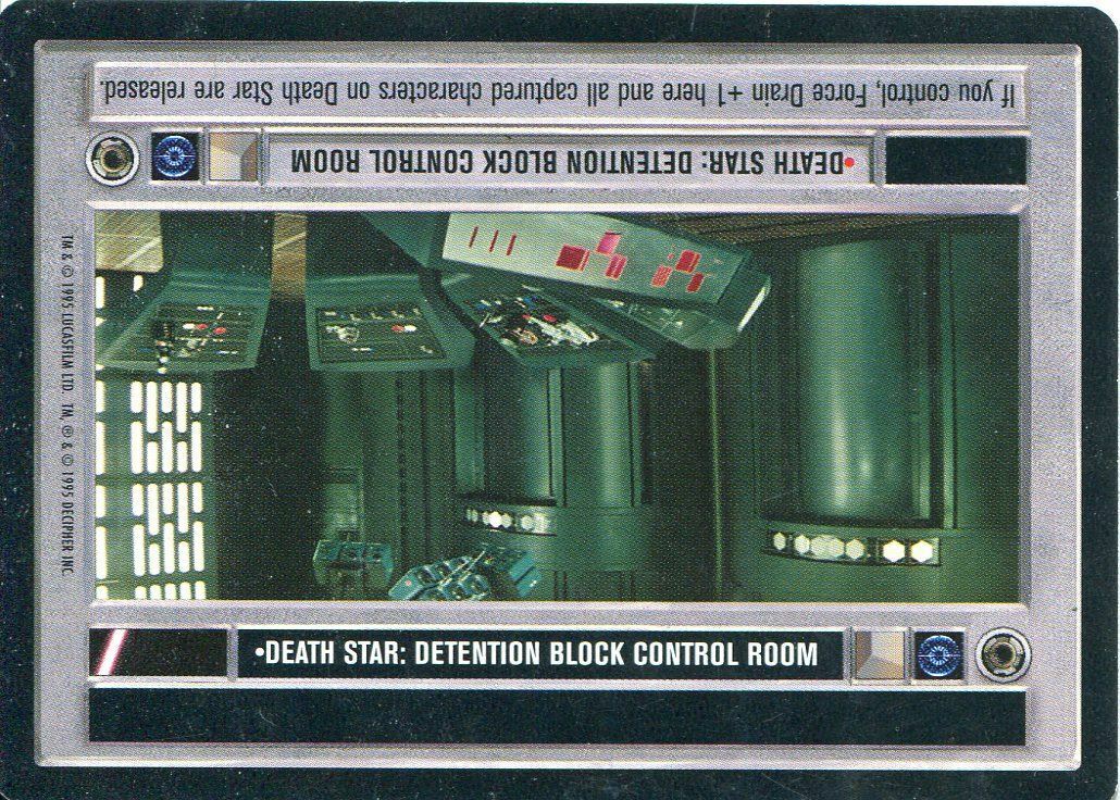 Death Star: Detention Block Control Room - SWCCG (Lightly Played)