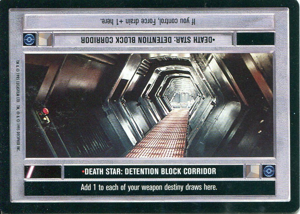 Death Star: Detention Block Corridor - SWCCG - Premiere (Lightly Played)