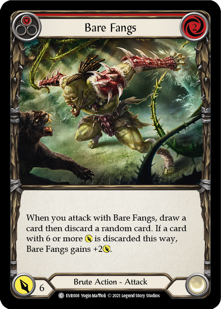 Bare Fangs - Red - Everfest 1st Edition (Rainbow Foil)