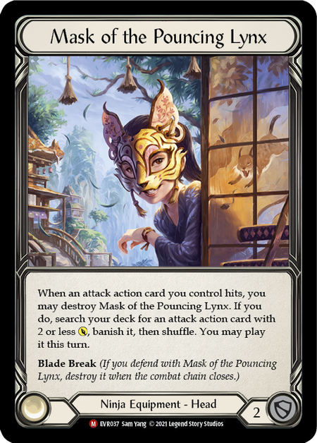 Mask of the Pouncing Lynx - Cold Foil - Everfest 1st Edition