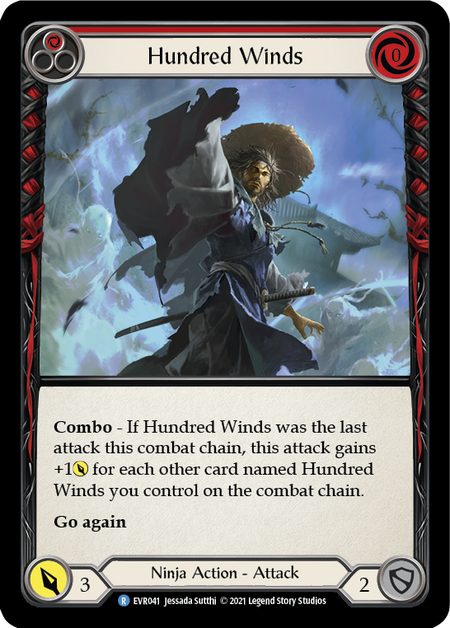 Hundred Winds - Red - Everfest 1st Edition (Rainbow Foil)