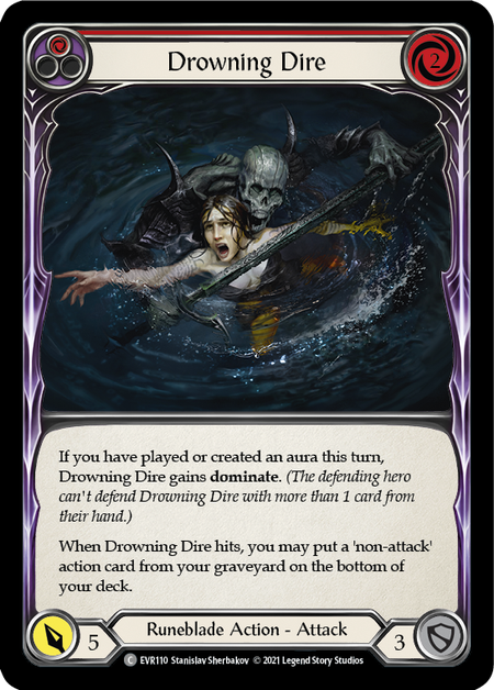 Drowning Dire - Red - Everfest 1st Edition (Rainbow Foil)