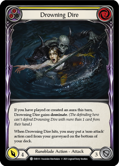 Drowning Dire - Yellow - Everfest 1st Edition (Rainbow Foil)