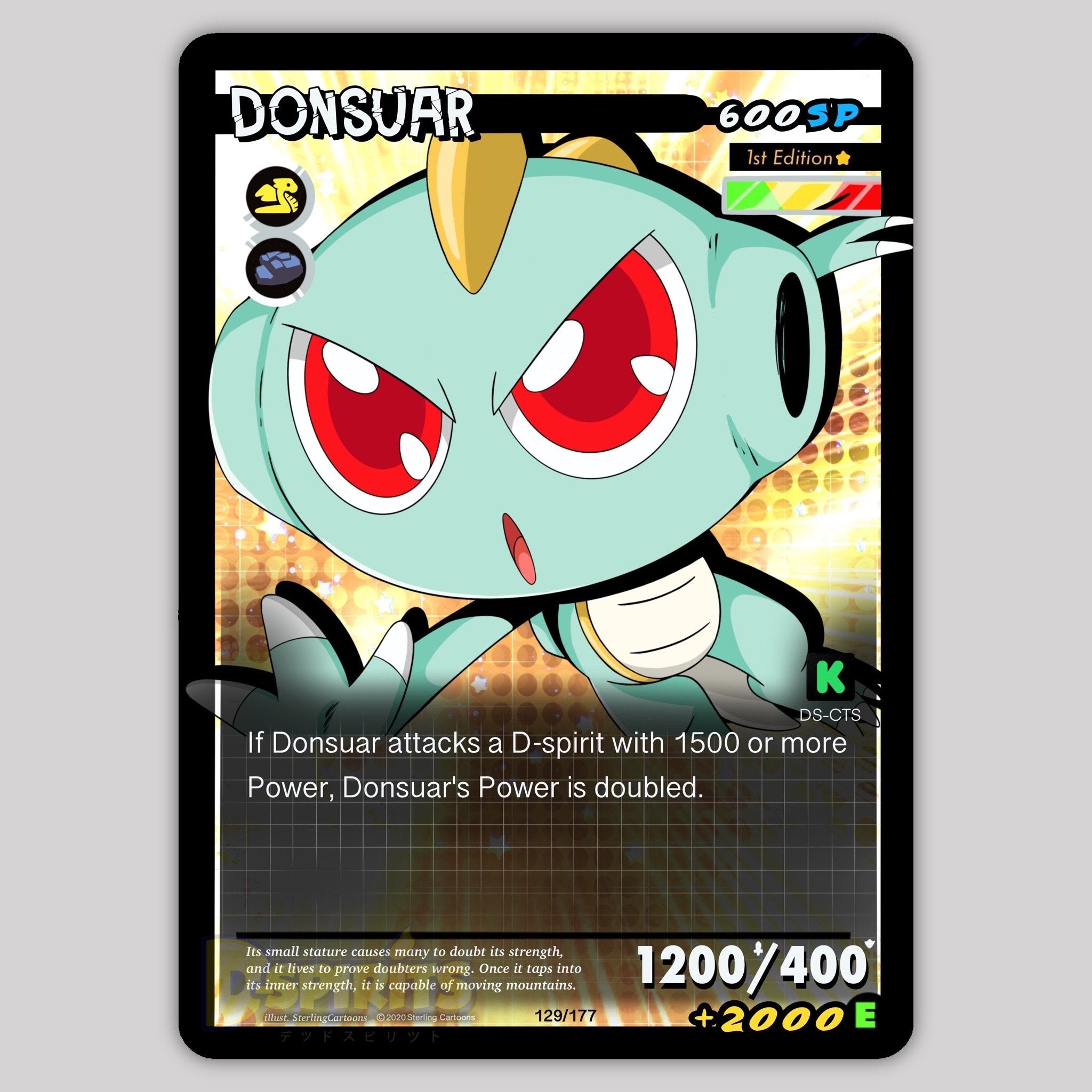 Dragukun Holo D-Spirits TCG SAMPLE 1/50 AUTOGRAPHED Card Sterling buy Cartoons