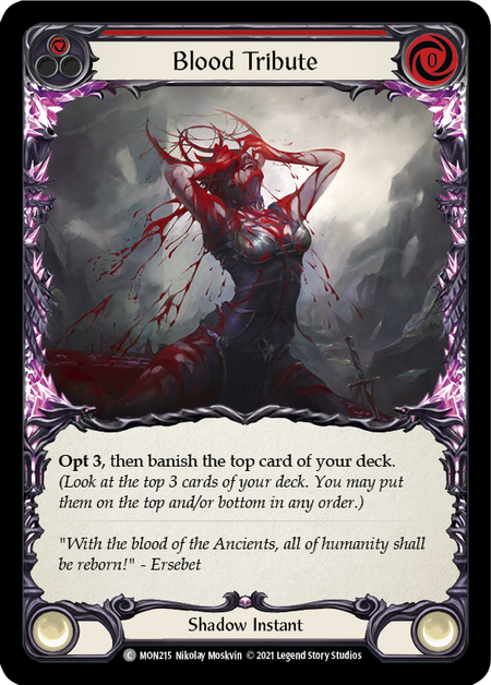 Blood Tribute - Red - Monarch 1st Edition (Rainbow Foil)