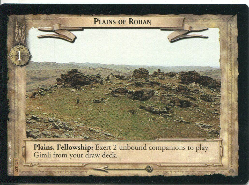 Plains of Rohan - LOTR CCG - 4U327 (Lightly Played)