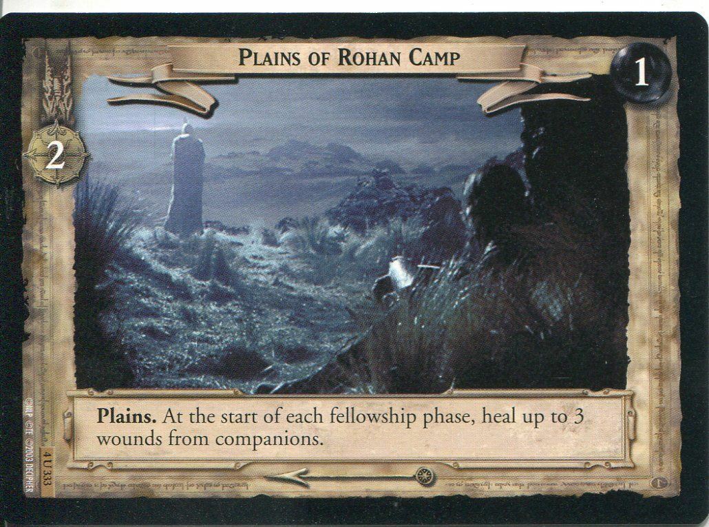 Plains of Rohan Camp - LOTR CCG - 4U333 (Lightly Played)