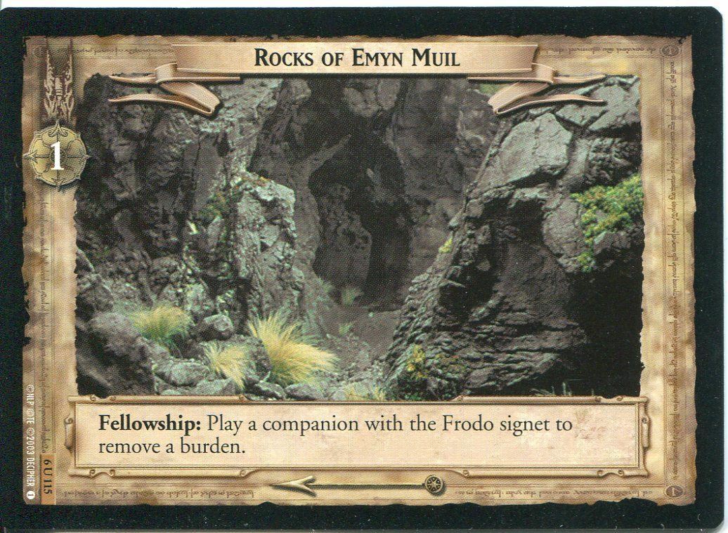 Rocks of Emyn Muil - LOTR CCG - 6U115 (Lightly Played)