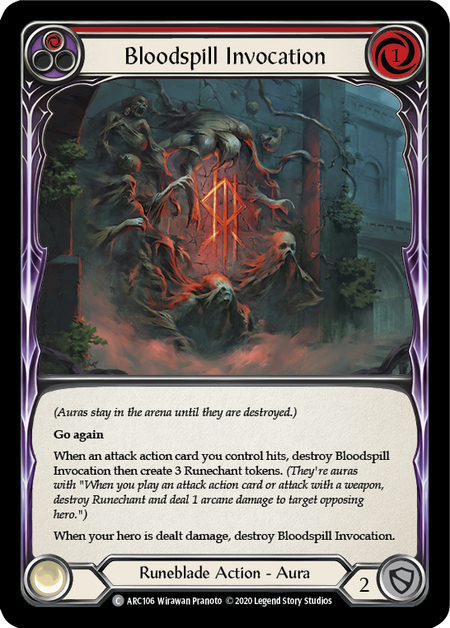 Bloodspill Invocation - Red - Arcane Rising Unlimited (Rainbow Foil)