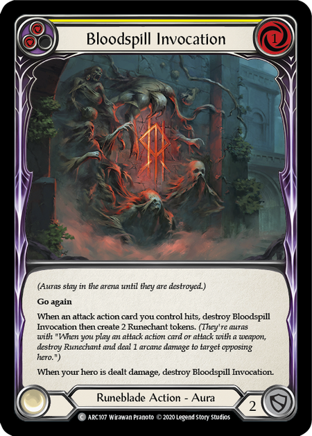 Bloodspill Invocation | Yellow | Arcane Rising Unlimited (Rainbow Foil)