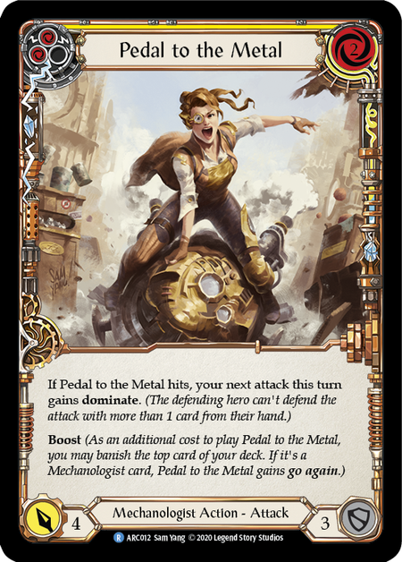 Pedal to the Metal - Yellow - Arcane Rising Unlimited (Rainbow Foil)