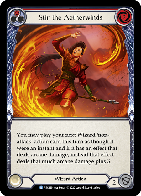 Stir the Aetherwinds | Red | Arcane Rising Unlimited (Rainbow Foil)