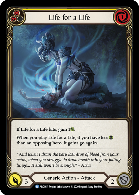 Life for a Life | Yellow | Arcane Rising Unlimited (Rainbow Foil)