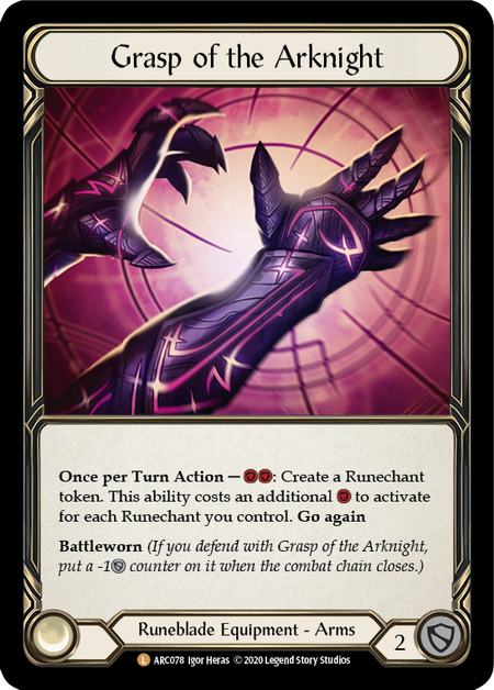 Grasp of the Arknight - Legendary - Arcane Rising Unlimited (Rainbow Foil)
