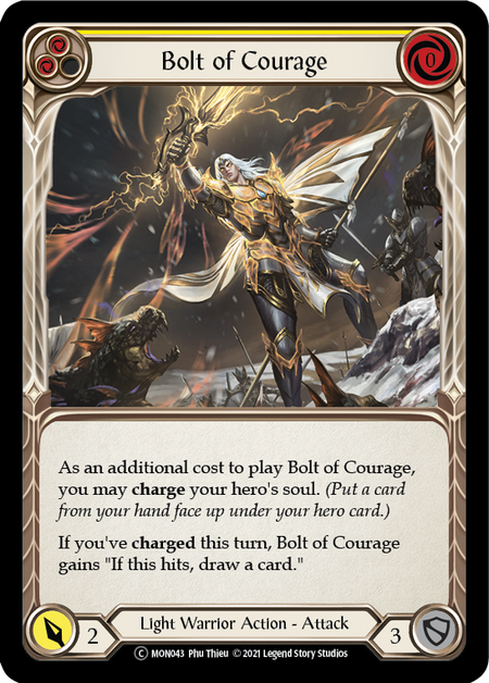 Bolt of Courage - Yellow - Monarch Unlimited (Rainbow Foil)