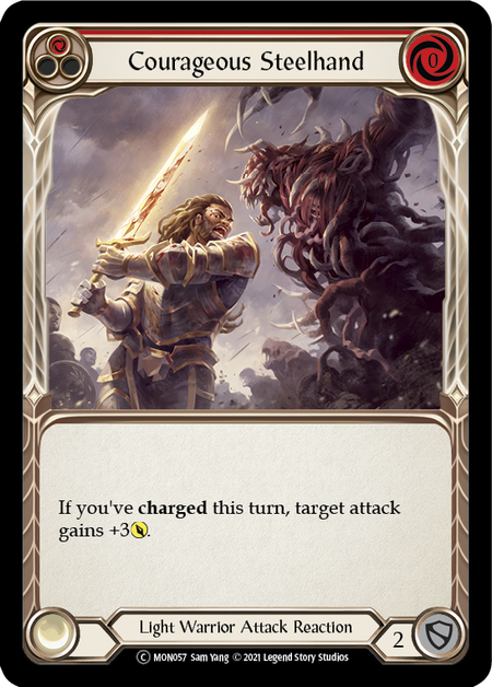Courageous Steelhand | Red | Monarch Unlimited (Rainbow Foil)
