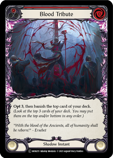 Blood Tribute - Red - Monarch Unlimited (Rainbow Foil)