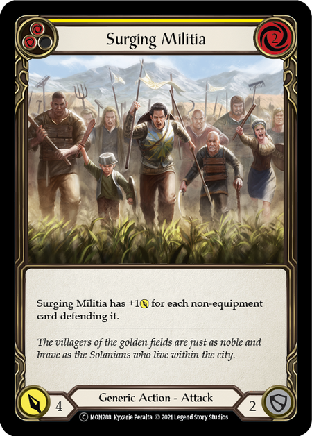 Surging Militia - Yellow - Monarch Unlimited (Rainbow Foil)